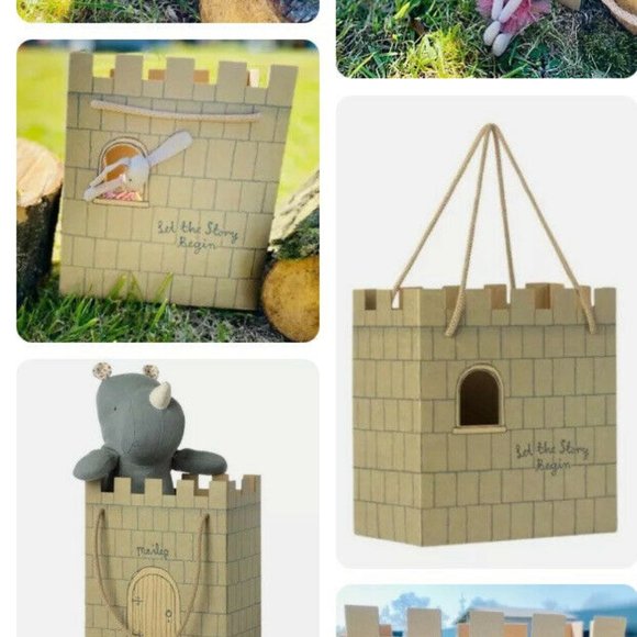 Maileg Castle Bag NEW Let the Story Begin Mint / Brown - Picture 5 of 6